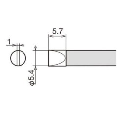 Panne tournevis largeur 5,4mm