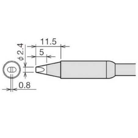 RX85HSRT24D - Panne tournevis largeur 2,4mm pour RX852AS – RX822AS