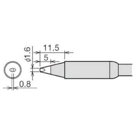 RX85HSRT16D Panne tournevis largeur 5mm pour RX852AS – RX822AS